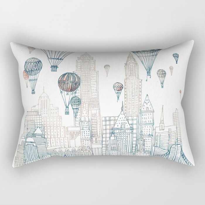 Voyages Over New York ~Refresh Rectangular Pillow