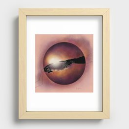 Life in Space - light Recessed Framed Print