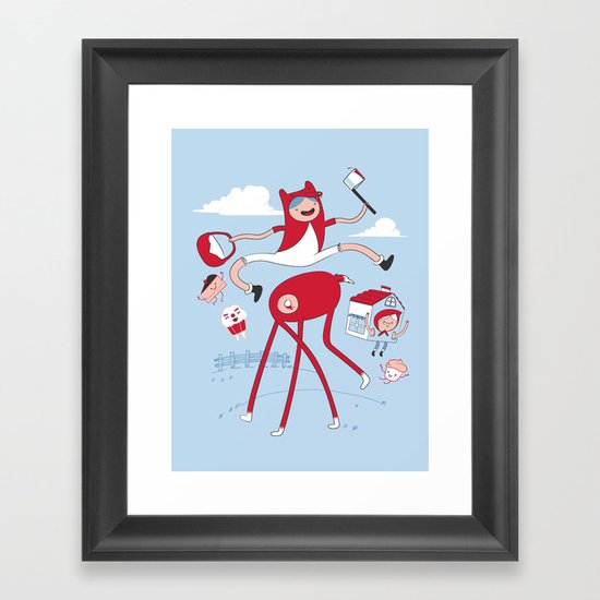 Adventure on the way to Grandma House! Framed Art Print