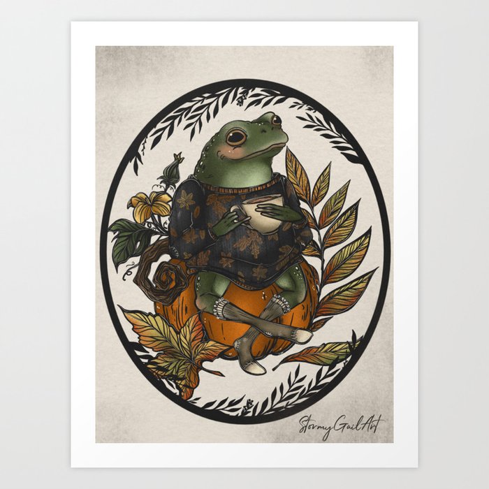 Toad’s autumn Art Print