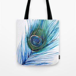 Peacock Feather Tote Bag