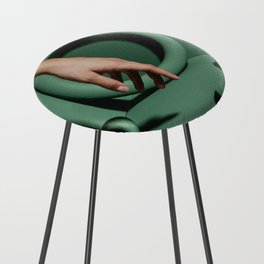Green abstract background Counter Stool