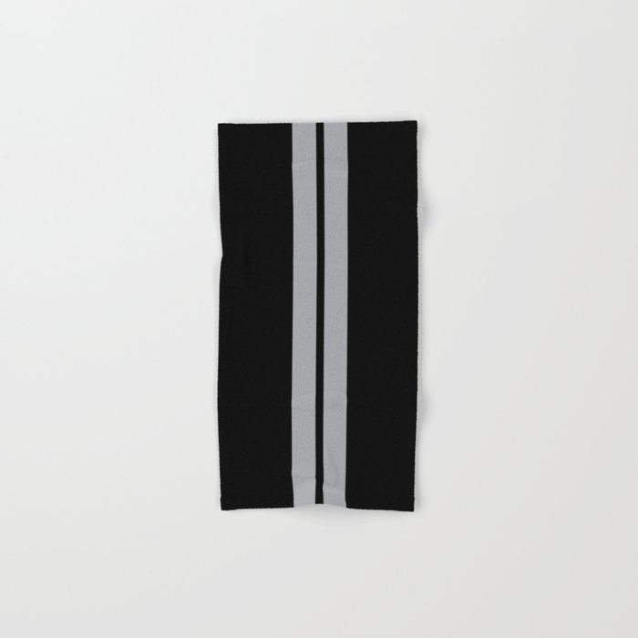 Black and Gray Stripes Pattern Hand & Bath Towel