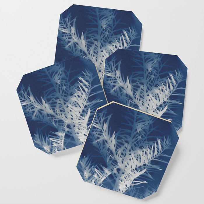 Jackie Partridge Art - Pine Branch Cyanotype Coaster