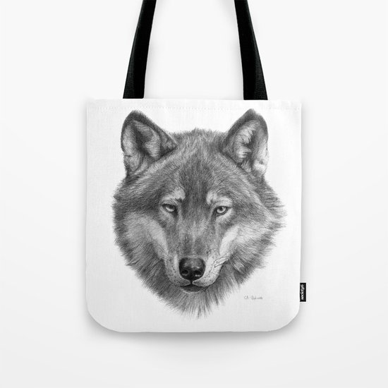 Wolf face G084 Tote Bag