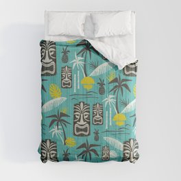 Island Tiki Aqua Comforter
