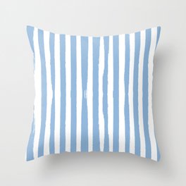 Grunge blue stripes Throw Pillow