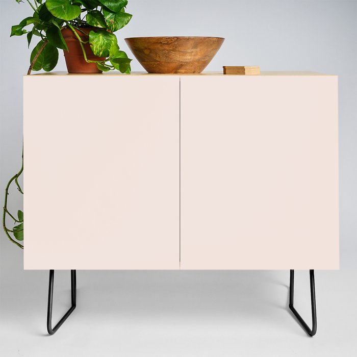 Pastel Apricot Orange Solid Color Pairs PPG Aubergine PPG1064-1 - All One Single Shade Hue Colour Credenza