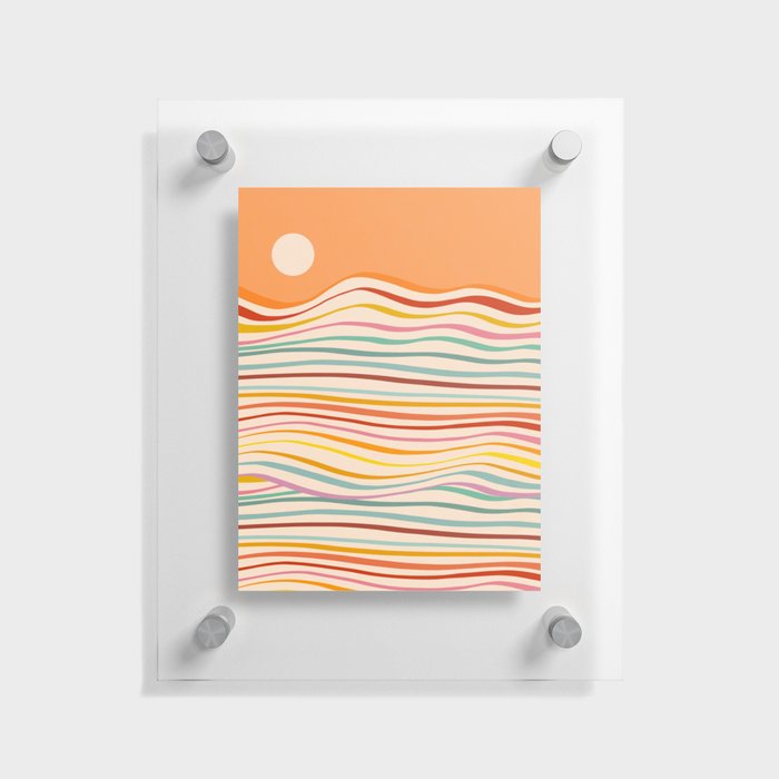 Sea of change -  Rainbow Waves of Love Floating Acrylic Print
