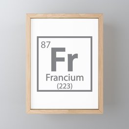 Francium - French Science Periodic Table Framed Mini Art Print