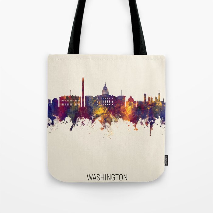 Washington DC Skyline Tote Bag