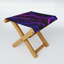 Cracked Space Lava - Blue/Pink Folding Stool