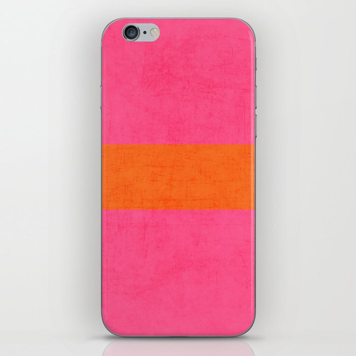 hot pink and orange classic  iPhone Skin