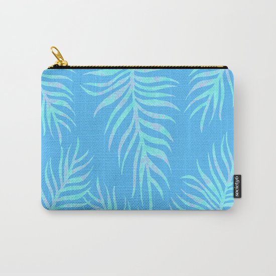 Fern pattern on light blue background Carry-All Pouch