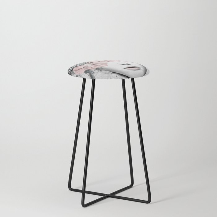 WOMAN WITH FLOWERS 10 Counter Stool