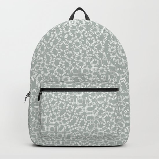 Grey white kaleidoscope Backpack