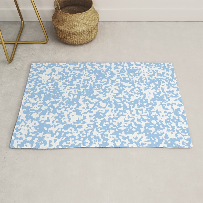 Small Spots White And Baby Blue Rug By Melanges Society6 Small Spots White And Baby Blue Rug