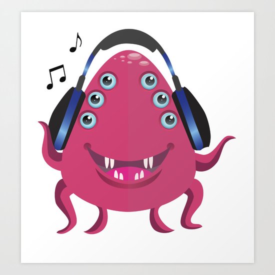dancing monster Art Print