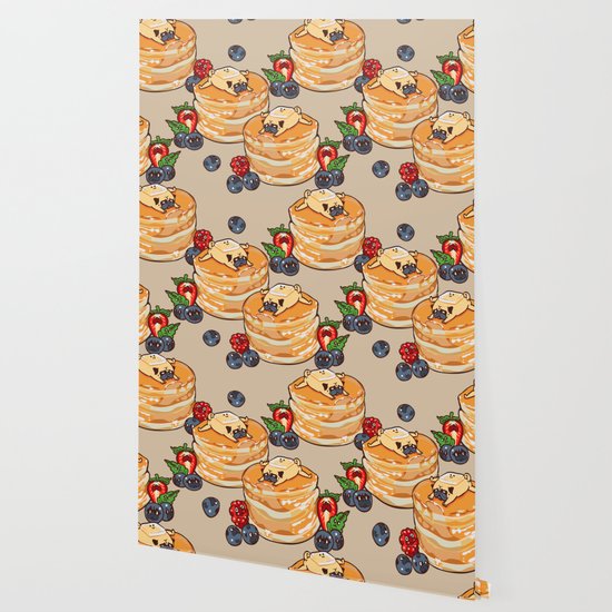 Pug Pancake Wallpaper By Huebucket Society6