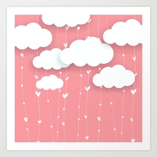 Raining Love Art Print