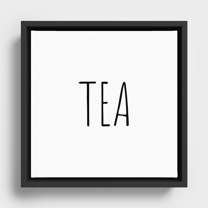 Tea Framed Canvas