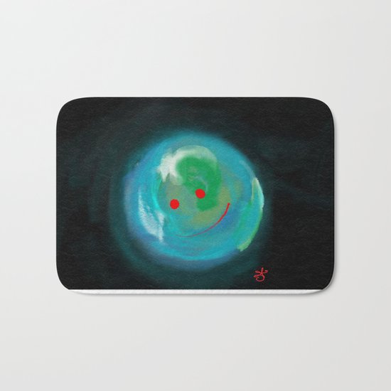 Smiling Planet Bath Mat