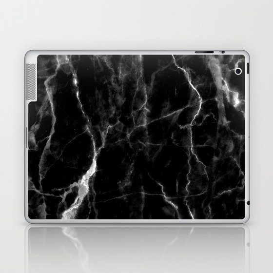 Black marble texture Laptop & iPad Skin