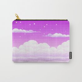 PERVERT [no text] Carry-All Pouch | Sky, Pixelart, Pale, Pink, Aesthetics, Graphicdesign, Soft, Grunge, Sunset, Clouds 
