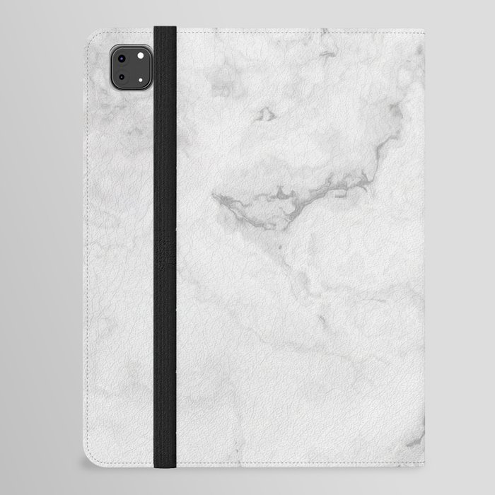 Monochromatic marble layout on solid sheet of wallpaper. Concept of home decor and interior designing iPad Folio Case