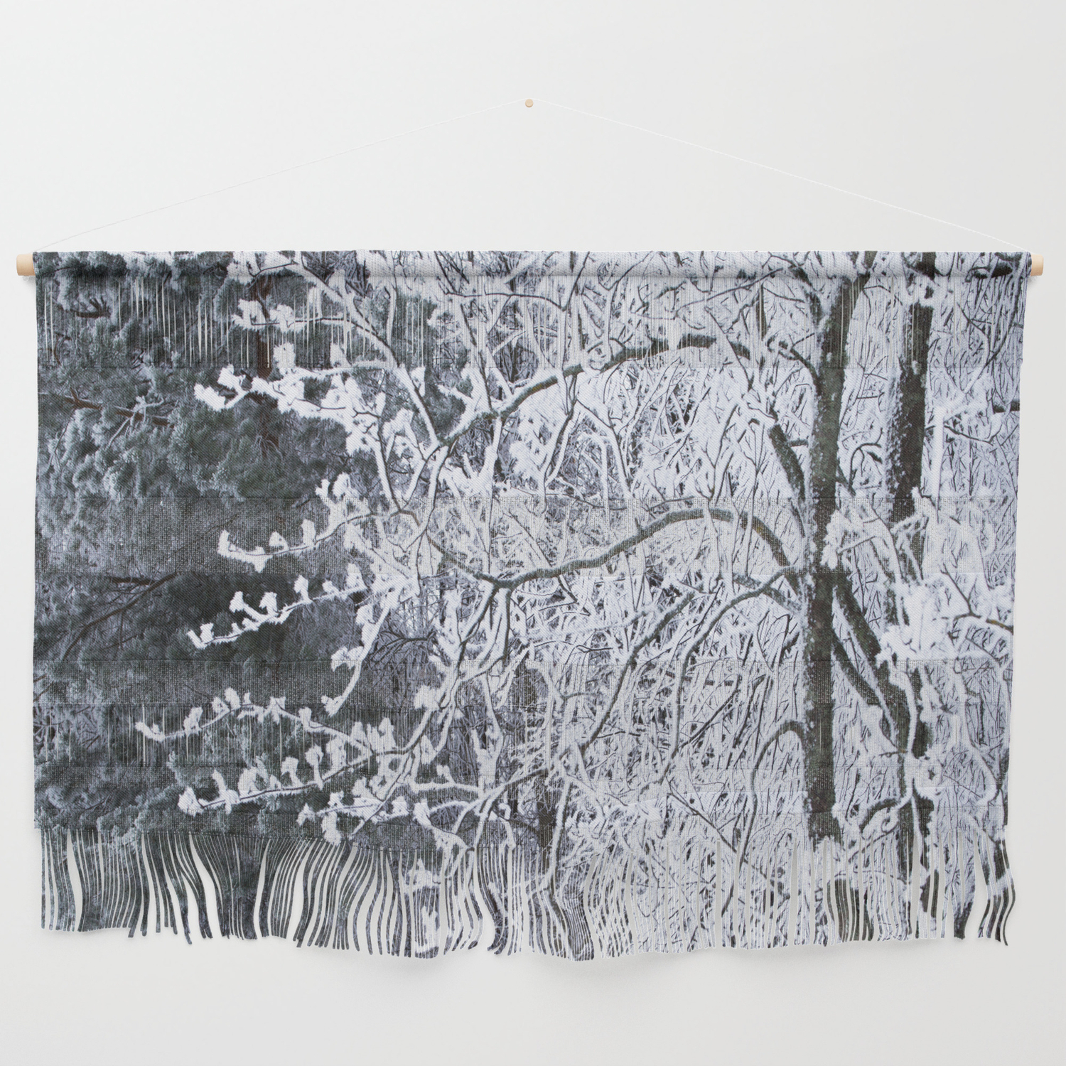 Snowy Tree Branches Winter Scene Decor Society6 Buyart Wall