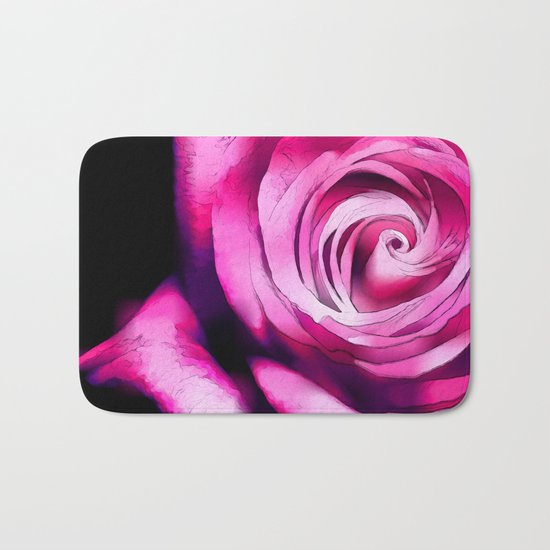 Rose flower Bath Mat