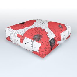 RED POPPIES Outdoor Floor Cushion