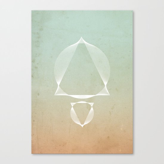 North and South - abstract scene Canvas Print