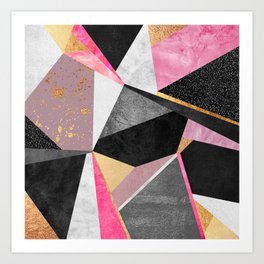 Geometry / Pink Art Print