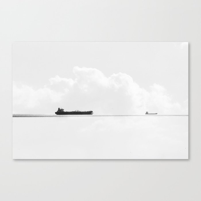 Cargo Ship Leaving Port Canvas Print