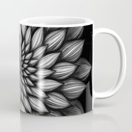 Flower mandala black and white. Coffee Mug