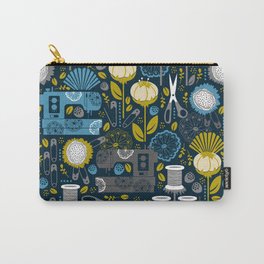 Garden of Sewing Supplies - Navy Carry-All Pouch