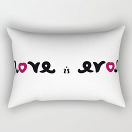 LOVE IS EROS ambigram Rectangular Pillow
