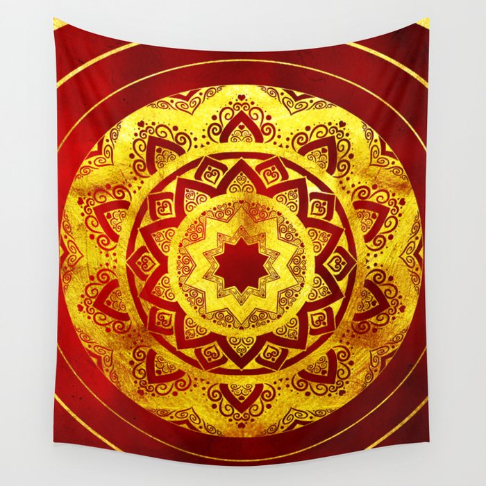 Mandala flower tapestry deals
