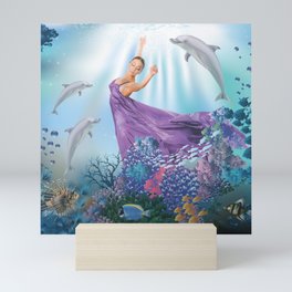 Dolphin Dance Mini Art Print