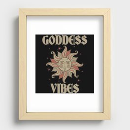 Godess Vibes Tarot style sun Retro Vintage Recessed Framed Print
