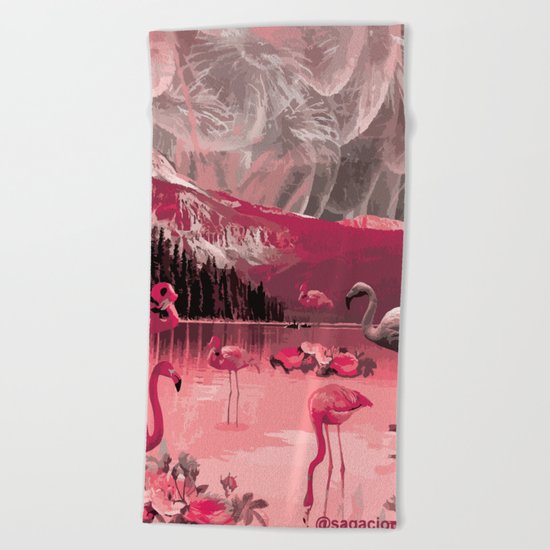 Flamingo Land Beach Towel