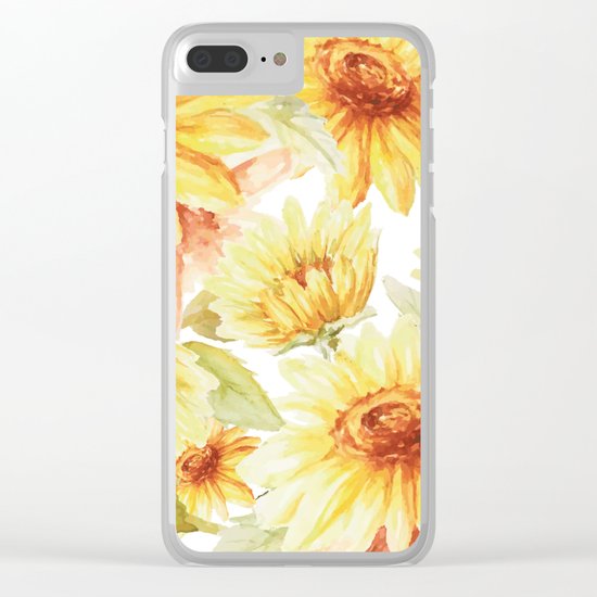 SUNFLOWERS Clear iPhone Case