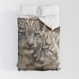 Snow Leopard Cubs - Playmates Comforter