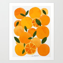 mediterranean oranges still life  Art Print
