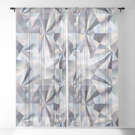 Diamond seamless background, vintage illustration Sheer Curtain