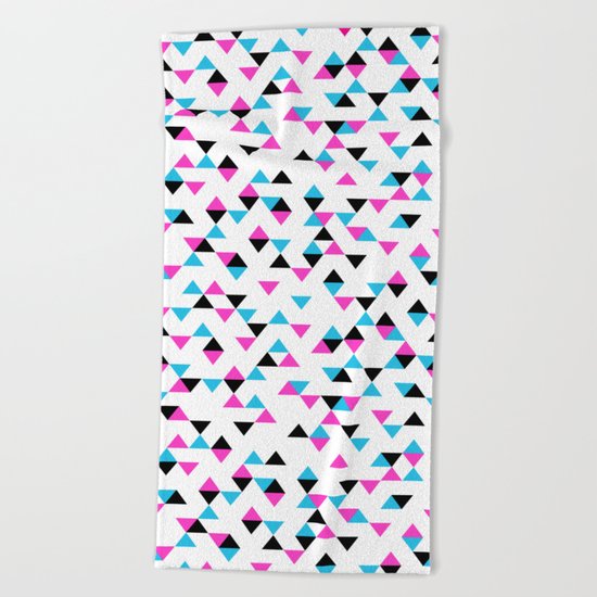 Electric Triangles Beach Towel
