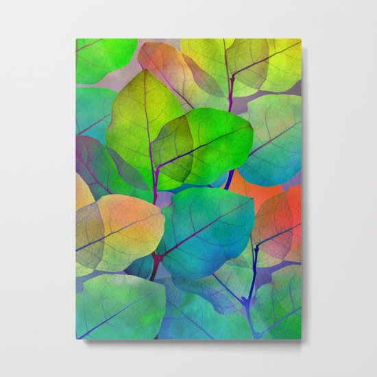 Translucent Leaves Metal Print