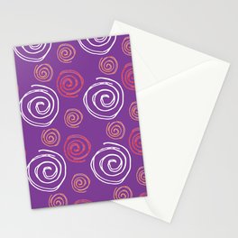 Twirly Swirly Purple Stationery Card