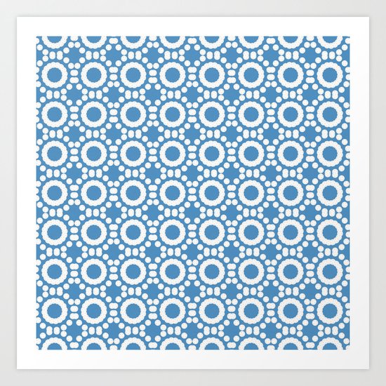 Round and Round Blue Art Print